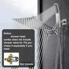 Brushe Nickel All Metal 8 In Rainfall Square Shower Head Combo Handheld Shower