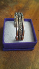 Navajo Sterling Silver Etched Cuff Bracelet By Troy Laner   38 Grams