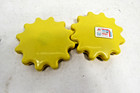 Vintage Ambi Toys Yellow Gears Toy Rattle Happy Faces Holland Works