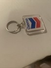 Vintage Retro Chevron Station Keychain 1 5    X 3    Logo Clear Plastic