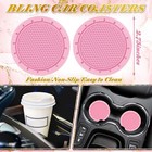 8 Pieces Pink Steering Wheel Cover Set Car Accessories Stuff For Women Interior