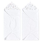 Adorable Unisex Hooded Baby Towels - Soft Cotton  Machine Washable  2-pack