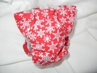 Female Dog Puppy Pet Diaper Washable Pant Sanitary Underwear Red Snowflakes  Med