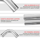 Chrome Black Auto Universal Turbo 2 5  Inch Aluminum Intercooler Piping Kit