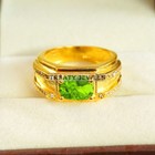 Peridot Oval Cut With 14k Yellow Gold Ring For Men s  b450  