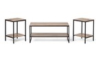 3-piece Wood Coffee   End Table Set Modern Living Room Easy Assemble 2 Side Desk