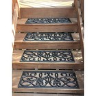 Rubber Stair Tread Cover Scrollwork Non Slip Outdoor Heavy Duty 30x9 Set Of 4