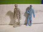 Marx Blue And Gray Civil War Playset 5 Items Rebels Yankee Plastic Toy Soldiers