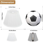 White Linen Pleated Lined Bell Lamp Shade Spider 6  X  10  X 7 