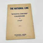 1949 Original Salesman Sampler Calendar Book Fold Out National Line Scupta-chrom