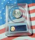 1950 Silver Washington Quarter Pcgs Ms65   Blast White   Free Shipping      