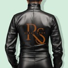 Men s Black Leather Hi Neck In Genuine Lambskinb Leather Black Fit Shirt
