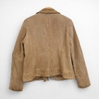 Bamboo Trading Tan Leather Embroidered Jacket  Boho Western Style Size Xl
