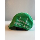 Pace Sportswear Portland Cycling Cap Green Striped Bridge Bike Hat Made In Usa
