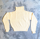 Vintage 90s Ralph Lauren Country Hand Knit Fisherman Mock Neck Sweater Large