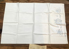 Vintage Stamped White Embroidery Pillowcases Colonial Associates Floral Cotton