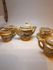 Vintage Hand Painted Peach Lusterware Miniature Child s Toy Tea Set Japan