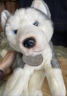 Yomiko Classics Husky Plush Large Stuffed Animal Blue Eyes Soft Realistic Dog