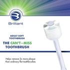 Brilliant Oral Care Adult Toothbrush Soft Bristles  Round Head  Gentle Gum Care