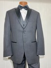 Perry Ellis Boys Dark Grey 100  Wool Tuxedo Jacket