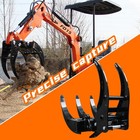 Mini Excavator Grabber Attachments For Mini Digger Wood Grab    25mm Pin Diamete