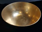  Vtg Handcrafted Chinese Brass 7  Dia  Engraved Bowl Marked Carved 1930s - 1970s