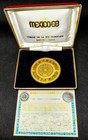 1968 Mexico Olympic Commemorative Bronze Medal In Original Case