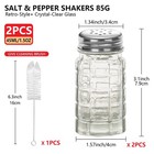 Set Of 2 Vintage Style 1 5oz Glass Salt And Pepper Shakers For Modern Kitchens