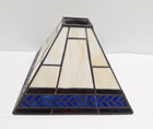 Pyramid Stained Glass Lamp Shade 8  Square Base  5  High Tiffany Style