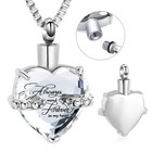 Birthstone Urn Necklaces For Ashes Heart Cremation Jewelry Memorial Pendant 2023