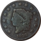 Lot Of 4 Large Cent Penny Coin 1826 1827 1828 1831 Matron Liberty Head Copper 1c