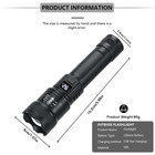 1pc 2000lm High Power Led Flashlight Usb Rechargeable Tactical Torch - New