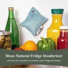 Moso Natural Fridge Deodorizer Odor Eliminator  2 65 Ounce  pack Of 3   Blue 