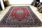 10x15 1940 s Exquisite Fine Antique Hand Knotted Vegetable Dye Wool Isfahann Rug