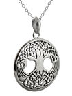 Celtic Knot Tree Of Life Necklace - 925 Sterling Silver Family Roots Love Gift