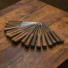 Vintage Set 20 Stainless Steel Wood Teak Mcm  Fondue Hors D oeuvre Party Forks