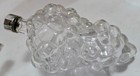 Pair  2  Vintage Grape Cluster Wine Bottle  Decanter  Clear Glass With Lids   6 