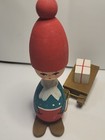 Vintage Sweden Wood Christmas Gnome Elf Bo- Strom Figurine Hand Painted