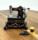 Porcelain Hinged Trinket Box Sewing Machine