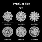 Lace Doilies For Tables  6 Pcs 6 Inch Vintage Crochet Doilies Handmade Round Lac