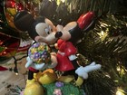 Disney Mickey   Minnie Mouse Christmas Ornament Happy Anniversary Red Ball Rare