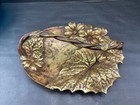Antique French Art Nouveau G  Huygens Bronze Gold Gilt Basket W  Handle Signed