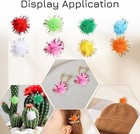 200 Pcs Multicolor Bulk Pom Poms Balls  Mini Craft Pom Pom Ball Glitter Puff Bal