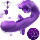 Rose Tongue Licking Sucking Clitoral Vibrator Thrusting Dildo Sex Toys For Women