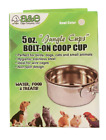 A e Stainless Steel 5 Oz Jungle Cups Bolt-on Coop Cup For Birds And Small Animal