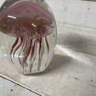 Jellyfish Art Glass Paperweight - Pink - 4    - Dynasty Gallery - Fast Shipping