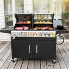 Charcoal Grill And Propane Gas Grill Combo Outdoor Grill Car Dual Function