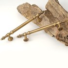 Solid Brass Cabinet Pulls 5  Hole Space Drawer Pulls In Antique Brass