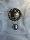 Foster   Bailey F b Sterling Silver Dresser Vanity Jar Matching Set Mono B