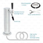 1 Single Tap All Stainless Steel Contact Draft Beer Beverage Tower Faucet Shank